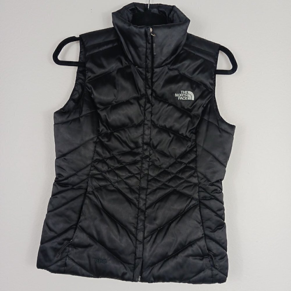 The North Face Aconcagua 550 Fill Down Puffer Vest Womens XS Black Full-Zip